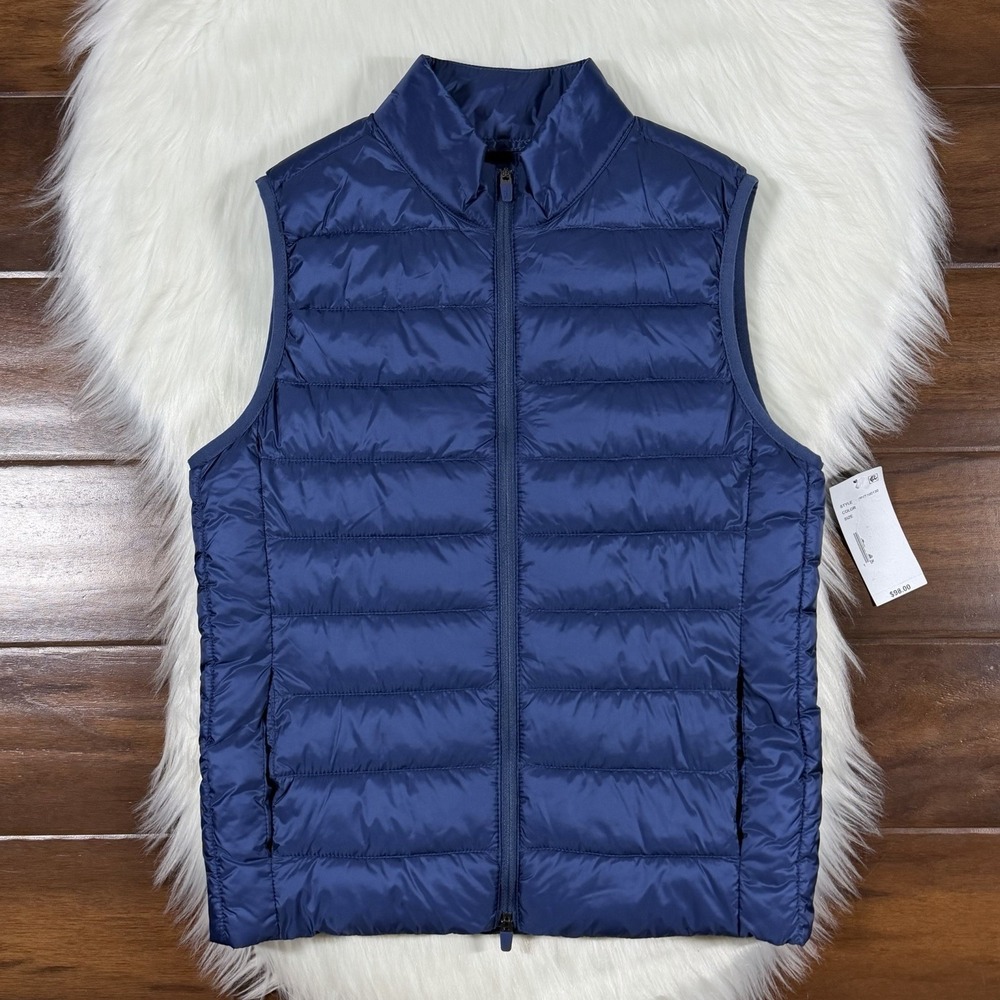Johnnie-O Boy's Size 10 Lake Blue Ashby Quilted Puffer Vest Jacket Full Zip
